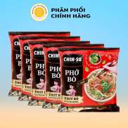 Combo 5 Gói Phở Bò ChinSu Hảo Hạng Thịt Bò Nguyên Miếng 132g