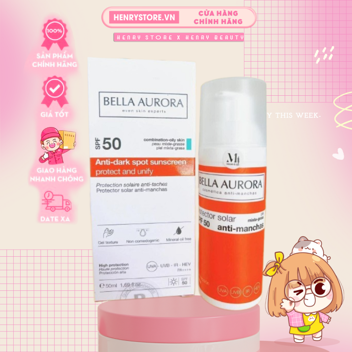 Kem Chống Nắng Bella Aurora Anti-Dark Spot Sunscreen Protects And Unify