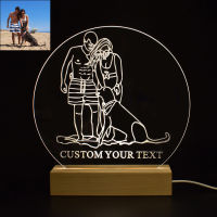 Custom 3D Photo Text Table Lamp Personalized Acrylic Board USB LED Night Light Customized Christmas Gift