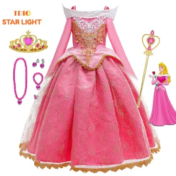 ◅ Princess Dress for Kids Girl Aurora Costume Sleeping Beauty Sequin Mesh  Gown Kids Halloween Christmas Birthday Gift Kids Wear Full Set | Lazada PH