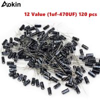 12 value kit 1uF 470uF Electrolytic Capacitor assortment set pack 1UF 2.2UF 3.3UF 4.7UF 10UF 22UF 33UF 47UF 100UF 220UF