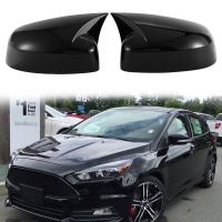 Car Ox Horn Rearview Side Glass Mirror Cover Trim Frame Side Mirror Caps for Focus MK3 2012-2018