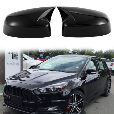 Car Ox Horn Rearview Side Glass Mirror Cover Trim Frame Side Mirror Caps for Ford Focus MK3 2012-2018