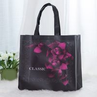 Large Capacity Shopping Bag Durable Female tote bag Non-woven Fabric Rose Flower eco bag Reusable Pouch Travel Storage Handbag