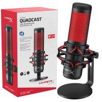 ไมโครโฟน HyperX QuadCast - USB Condenser Gaming ไมค์แยกแบบฟุลฟังก์ชั่นที่ดีที่สุดสำหรับสตรี​มเมอร์และพอดคาสเตอร์ที่ต้องการ