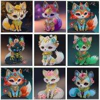 5D DIY Partial Special Shaped Drill Diamond Painting Cross Stitch Kits Crystal Rhinestone Arts Fox Kit Home Decoration