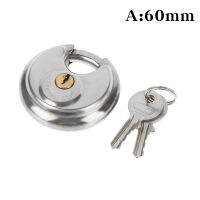 Sun 1pcs 60/70mm Cool Duty สแตนเลสกลมแผ่นจัดเก็บข้อมูล Pad LOCK padlock