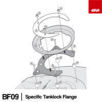 GIVI BF09 - Specific Tanklock Flange - อุปกรณ์สำหรับติดตั้งกระเป๋าถังนํ้ามัน