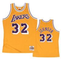 Magic Johnson 32 1984-85 Mitchell Ness Home Jersey