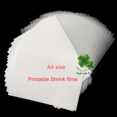 (pack of 12) Printer Inkjet Shrinking Plastic Sheets Wholesale WHITE CLEAR plastic shrink films printable