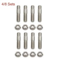 Exhaust Manifold Stud Serrated Nuts Bolts Screw M8*35 For Yamaha Fazer VMAX Suzuki Bandit Honda Kawasaki Ninja ZX-14R ZX-6R ZX6R Nails  Screws Fastene