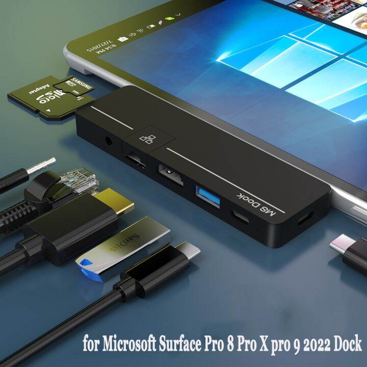 USB C Hub for Microsoft Surface Pro 8 Pro X pro 9 2022 Dock Pro X