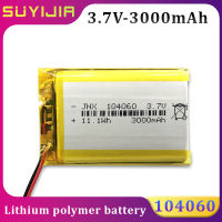 3.7V 104060โพลิเมอร์3000MAh เหมาะสำหรับลำโพงบลูทูธเครื่องโกนหนวดโคมไฟตั้งพื้นแบตเตอรี่ Locator Doorbell Humidifier