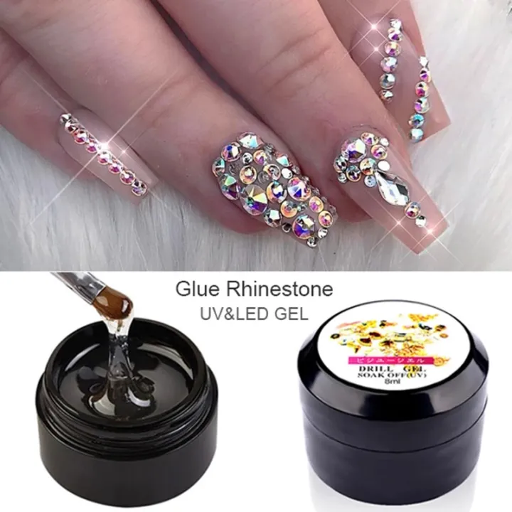 Nail Art Rhinestone Gel Glue Super Sticky Adhesive UV Gel Glue for DIY Nail  Art Crystal Gems Jewelry Decoration | Lazada PH