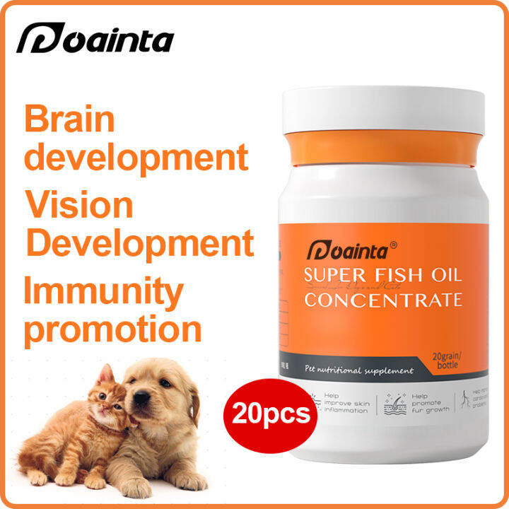PUAINTA Concentrated Omega3 Fish Oil for Dogs and Cats Capsule for