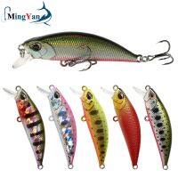 【LZ】☸❁  Minnow Fishing Lure with 3D Eyes Isca de plástico rígido Artificial Wobbler Crankbait Bass Tackle Inverno 50mm 5g 1Pc