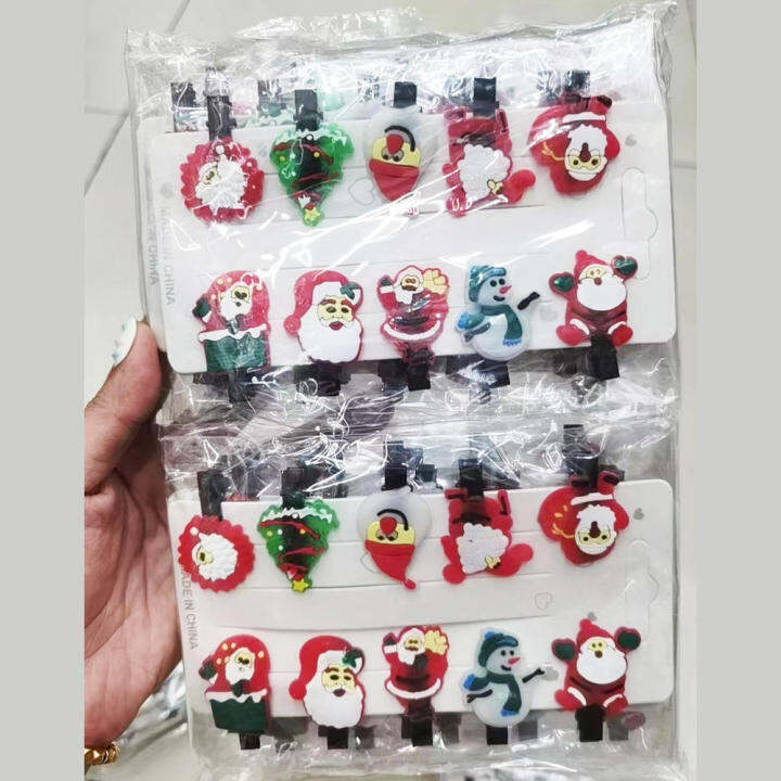 ins-hairpin-soft-rubber-hair-clip-cartoon-hairpin-snowman-hair-accessories-christmas-hairpin-broken-bangs-hairpin