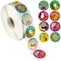 kids Stickers Animal Reward Motivational Sticker Label Stickers Envelope Round Stickers Gift for children Sealing Sticker toys Stickers Labels