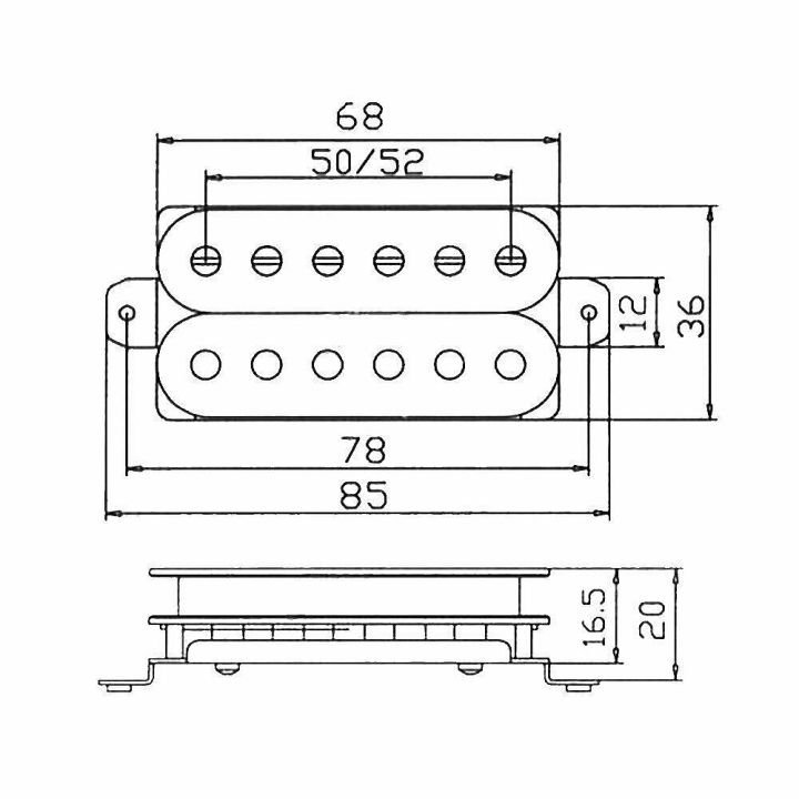 1ชิ้นสะพานรถกระบะกีต้าร์ไฟฟ้าหรือคอกีต้าร์-humbucker-pickup-สไตล์ผู้รุกราน