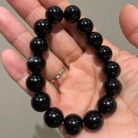 Natural Black Tourmaline Bracelet 6 8 10 12mm Stone Beads Bracelet Gem Stone Energy Bracelet Men Yoga Energy Handmade Women Gift