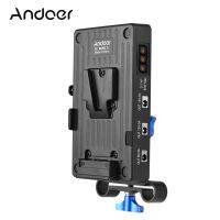 Andoer V ติดล็อคแบตเตอรี่แผ่นแบตเตอรี่ V 65W PD ชาร์จเร็ว15อุปกรณ์ขันให้แน่นปรับแขน D-Tap สำหรับกล้อง Sony DSLR Canon