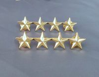 tomwang2012.WW2 PAIR OF US ARMY OFFICER 4 STAR GENERAL RANK MINI BADGES PIN LAPEL INSIGNIA golden Military BROOCHES