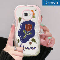 "Dienya เคสปลอกสำหรับ Samsung J7 J7นายก2 J2ลายดอกกุหลาบสวยทันสมัยลวดลายดอกไม้สีสันสดใสขอบคลื่นเนื้อครีมเคสป้องกันซิลิโคนใสกันกระแทก"