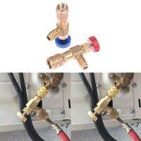 Refrigeration Charging Air Conditioning Adapter For R410A R22 1/4 quot; Liquid Safety Valve Hose R22 Copper Adapter Hand Tool Parts