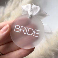 Blank Frosted อะคริลิครอบงานแต่งงาน Place Card WH Hole แผ่นวงกลมสำหรับแท็กของขวัญ DIY Craft Art ภาพวาดพวงกุญแจ Party Decor