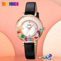 SKMEI 2041 นาฬิกาข้อมือผู้หญิง Colorful diamond สุดหรู  นาฬิกาข้อมือหญิงแม่เหล็กนาฬิกา Rhinestone กันน้ำ นาฬิกาข้อมือควอตซ์ลําลอง สายหนัง ขนาดเล็ก แบบเรียบง่าย สําหรับผู้หญิง