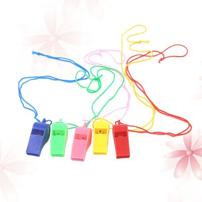 50 Pcs Plastic Whistles Kids Toys Sports Whistle Whistle Necklace Childrens Toys Bulk Kids Whistles Survival kits