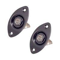 Oval Indented Guitar Jack Plate30 BK Oval Indented Guitar Jack Plate &amp; Socket Black High Quality, 2 Pack