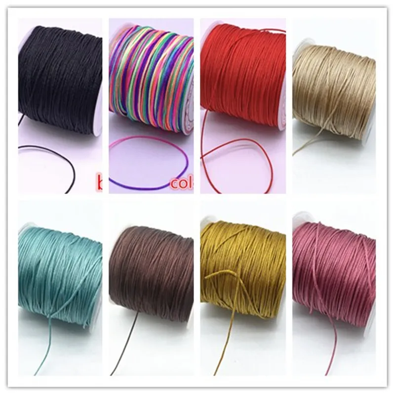 10Mlot 0.8mm 1.0mm Nylon Cord Thread Chinese Knot Macrame Cord