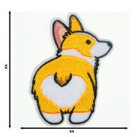 JPatch - หมา สุนัข พันธุ์ชิบะ สีเหลืองส้ม สัตว์เลี้ยง ตัวรีดติดเสื้อ อาร์มรีด อาร์มปัก มีกาวในตัว การ์ตูนสุดน่ารัก งาน DIY Embroidered Iron/Sew on Patches