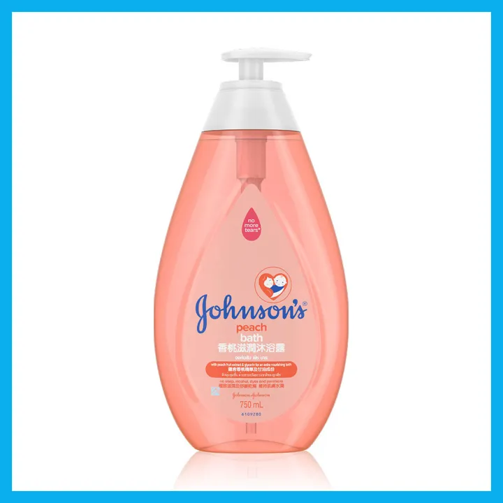 johnsons-baby-peach-bath-750ml-จอห์นสัน-เบบี้-พีช-บาธ-ครีมอาบน้ำ-ผสานคุณค่าสารสกัดจากลูกพีช
