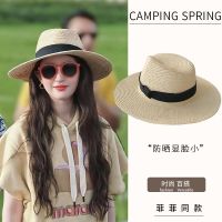 ℡✓✜ Sun protection sun hat raffia straw hat womens 2023 new spring and summer beach seaside show face small big eaves ultraviolet rays