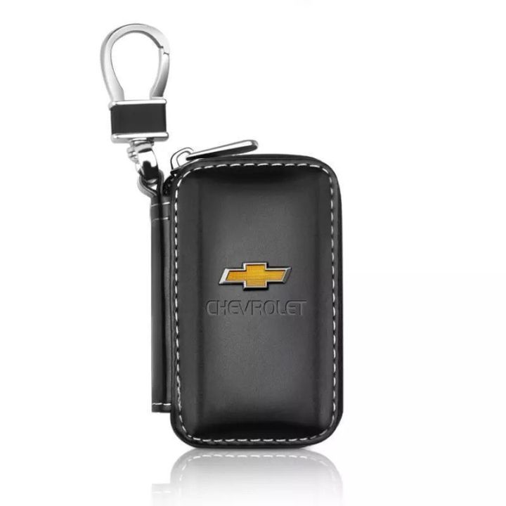 Car Key Case, Genuine Leather Car Smart Key Chain Keychain Holder