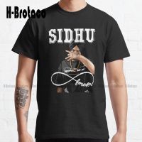 Sidhu Moose Wala Classic T-Shirt Custom Aldult Teen Unisex Digital Printing Tee Shirts Creative Funny Tee Xs-5Xl Unisex Retro