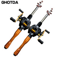 GHOTDA Carbon Fiber Spinning Casting Lure Fishing Rod With HIgh Quality Fishing Reel Fishing Tackle Set De Pesca1.31.61.8m