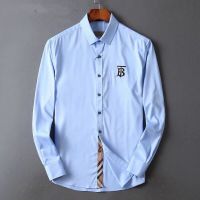 2023 New Burberry High-end Mens Business Lapel Long Sleeve Shirt Youth Versatile Polo Shirt Shirt