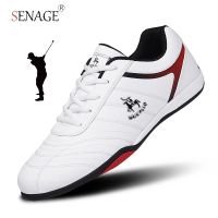 SENAGE New Men Fashion Golf Shoes Anti-Slip Outdoor Light Weight Spikless Golf Sneakers Walking Jogging Sport Casual Shoes