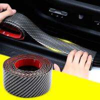 【CW】1 Meter 5cm Carbon Fiber Anti Scratch Door Sill Protector Rubber Strip for Auto Body Bumper Car Styling Decoration Modification