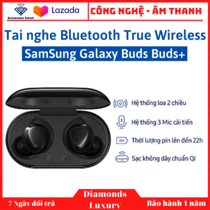[HÀNG MỚI] Tai nghe Bluetooth True Wireless SamSung Galaxy Buds Buds+Plus, Tai Nghe Bluetooth Không Dây thiết kế độc lạ , Âm bass mạnh mẽ, Chống ồn ANC, Dùng liên tục 8h, Tổng 21h, Kháng nước IPX7 (BẢO HÀNH 12 THÁNG)