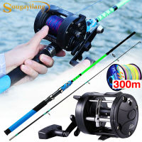 Sougayilang รอกตกปลา ความแข็งแรงสูง Jigging Fishing Rod คอมโบ 1.8เมตร Fishing Rod 3000-4000 Series Fishing Drum Trolling Fishing รอก และสายตกปลา สำหรับท่องและน้ำเค็ม อุปกรณ์ตกปลา