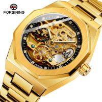 FORSINING men automatic mechanical watch luminous six needle eye week steel belt watches ●♤