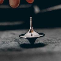 Metal Gyro Silver Hand Spinning Top Fingertips Small Cyclone Gyroscope Antistress Fidget Toys For Children Gifts