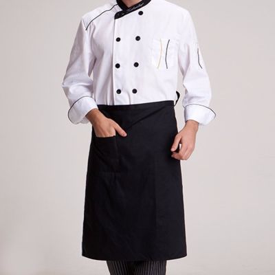 Kitchen Aprons Half-length Long Waist Apron Catering Chefs Waiters Uniform New Aprons