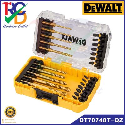 DEWALT DT70748T DT70748T-QZ ชุดดอกไขควง + ดอกสว่านไทเทเนี่ยม ชุด 24 ชิ้น  (ดอกไขควง24/ดอกสว่าน10)