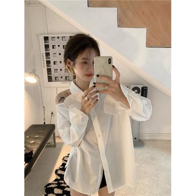 ‘；’ MEXZT Y2K White Shirts Women Streetwear  Halter Hollow Out Long Sleeve Blouse Korean Lady Elegant Off Shoulder Loose Tops