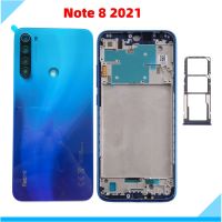 Note 8 2021 Front Frame Middle Plate Rear Battery Cover Door Housing with lens Frame Card Tray